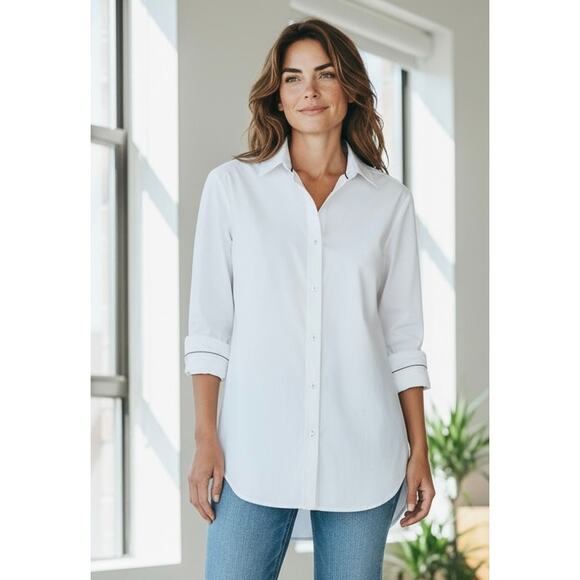 Athleta Long Sleeve Top – Size Large – White - Picture 1 of 2